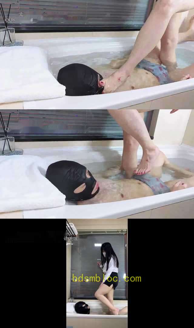 【可依女神】浴缸调教 性感红甲 玉足窒息