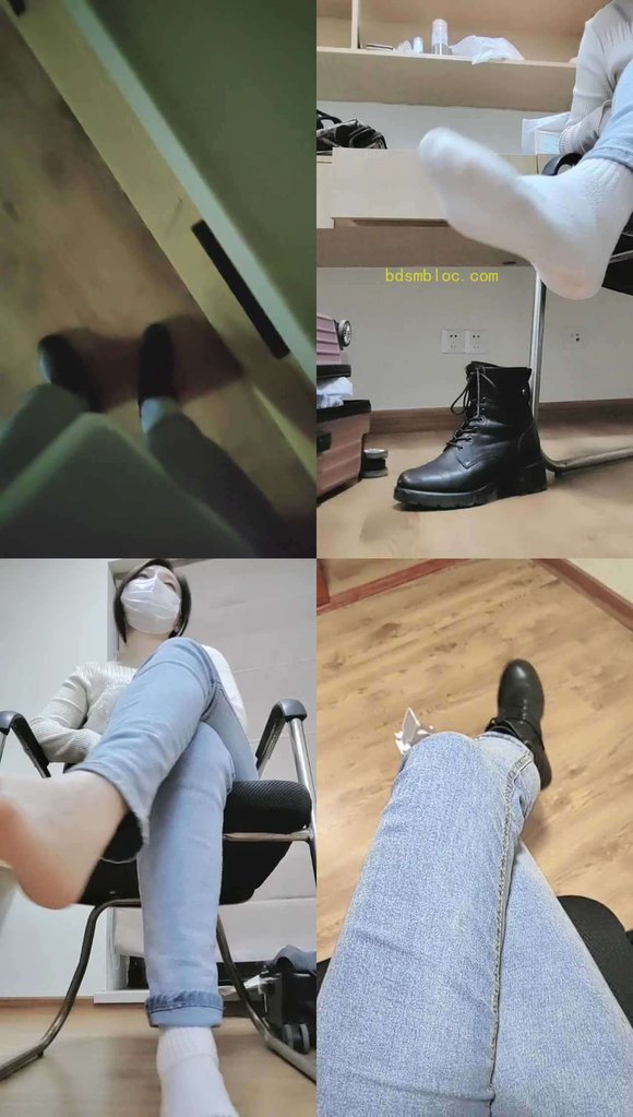 【成怡然】脏白袜脚近距离诱惑