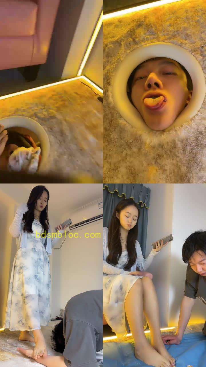 【芊芊】御姐S-裸足蹂躏狗/棉袜塞嘴/吐口水