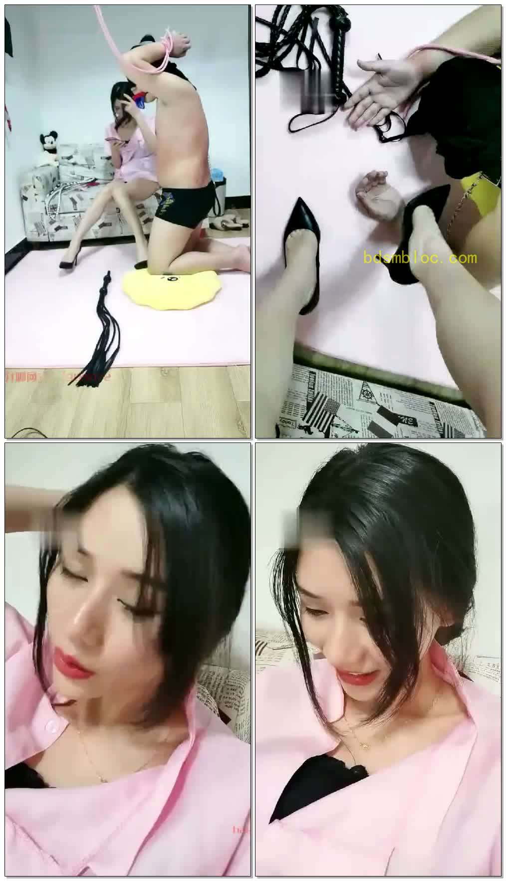 【芷晴】原味堵嘴吊起来鞭刑圈养狗