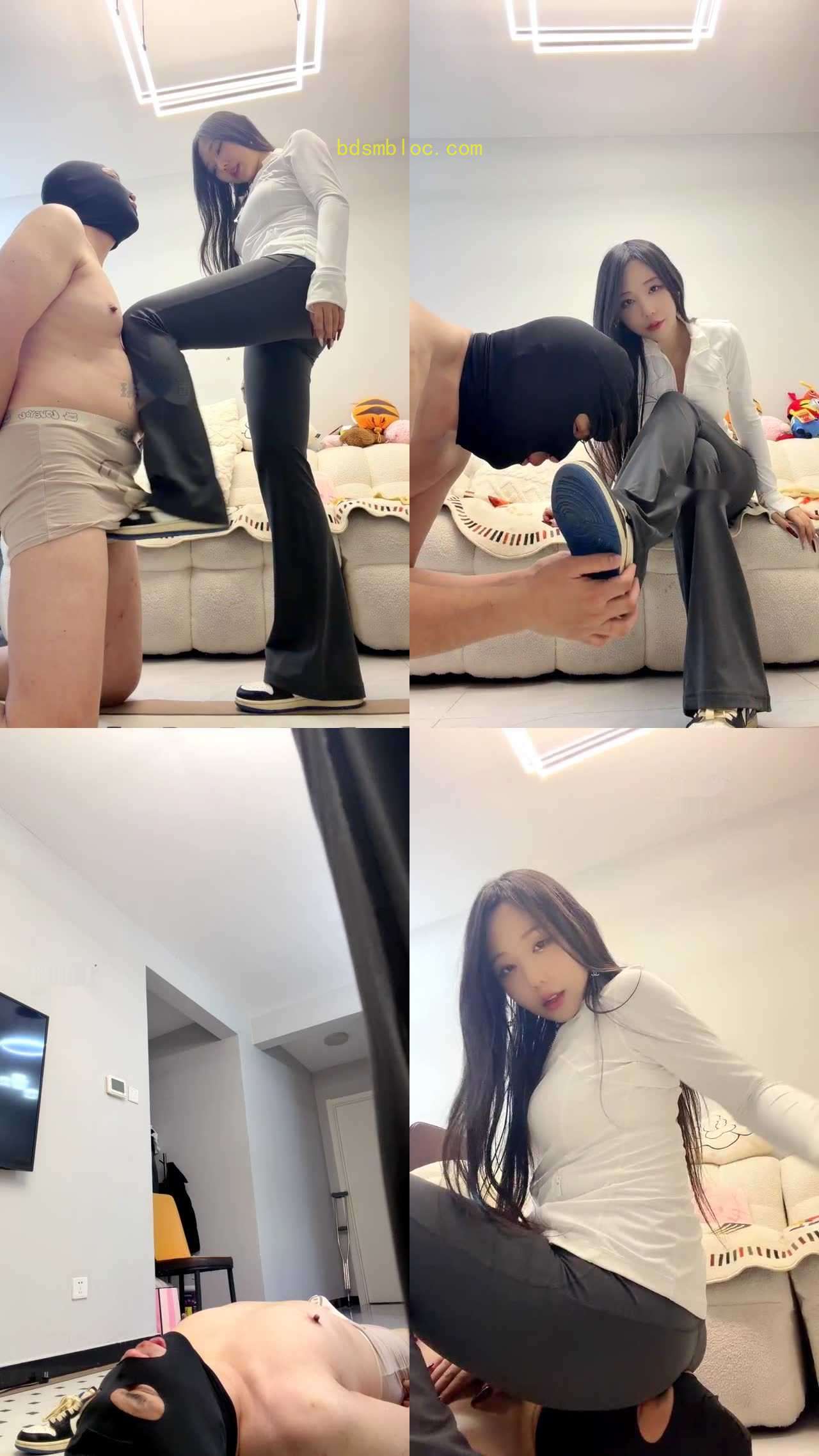 【缈缈S】裤里丝瑜伽裤踢裆顶裆虐乳