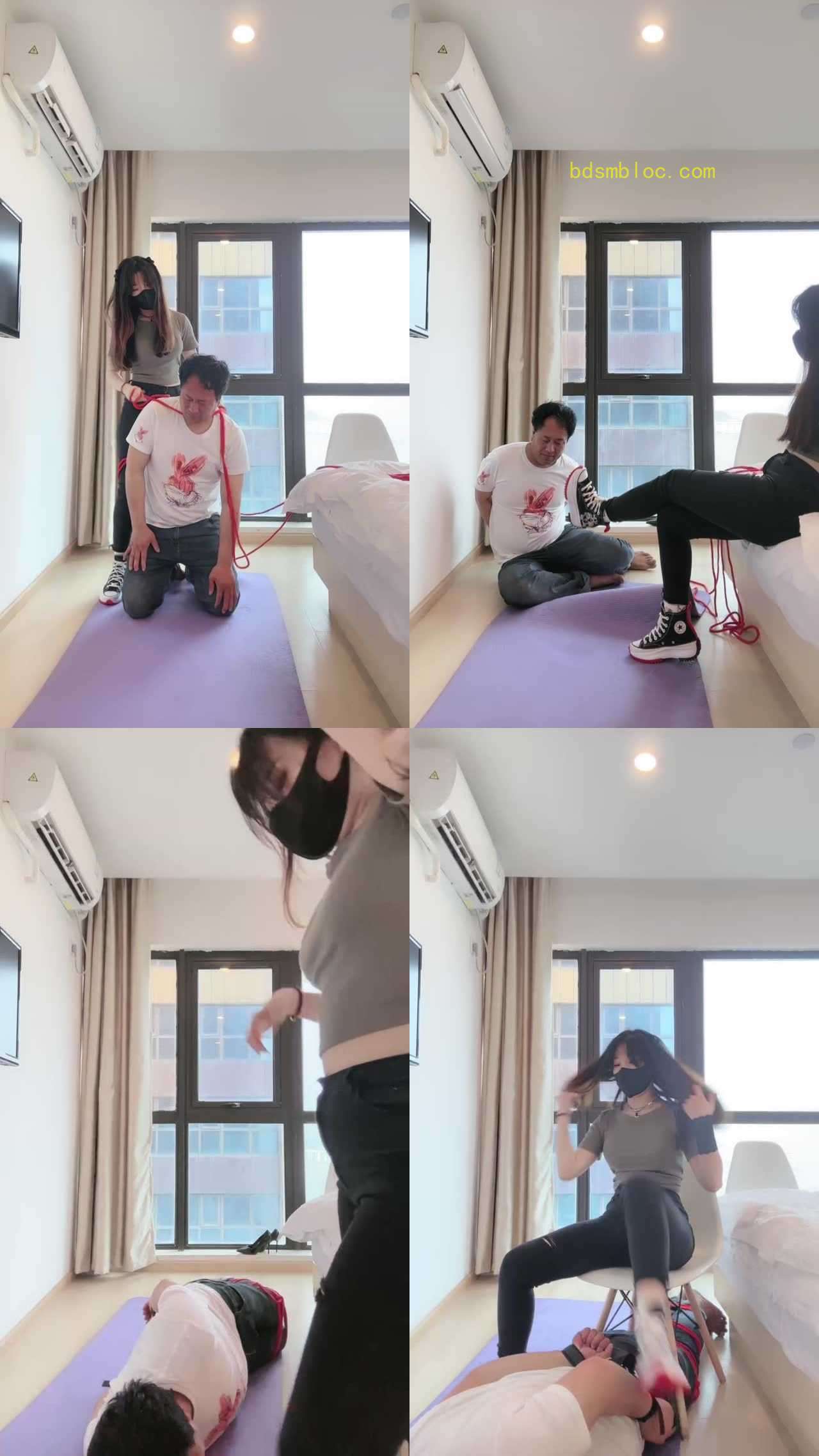【不期而遇】帆布鞋白袜女主强制踢打
