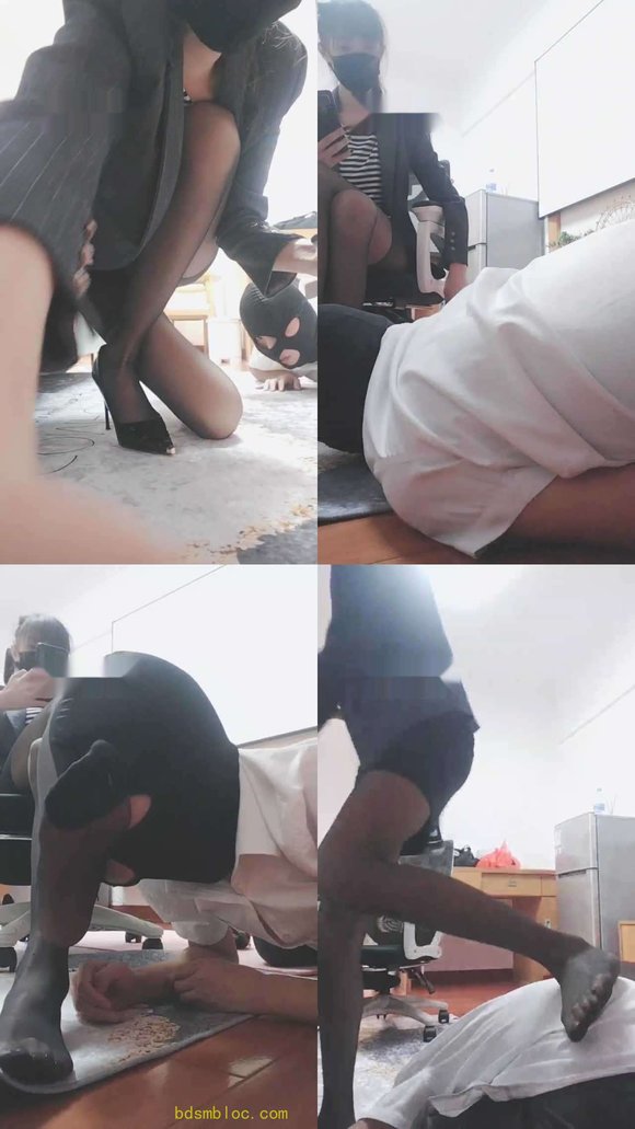 【美娜格格】素人技师黑丝脚虐
