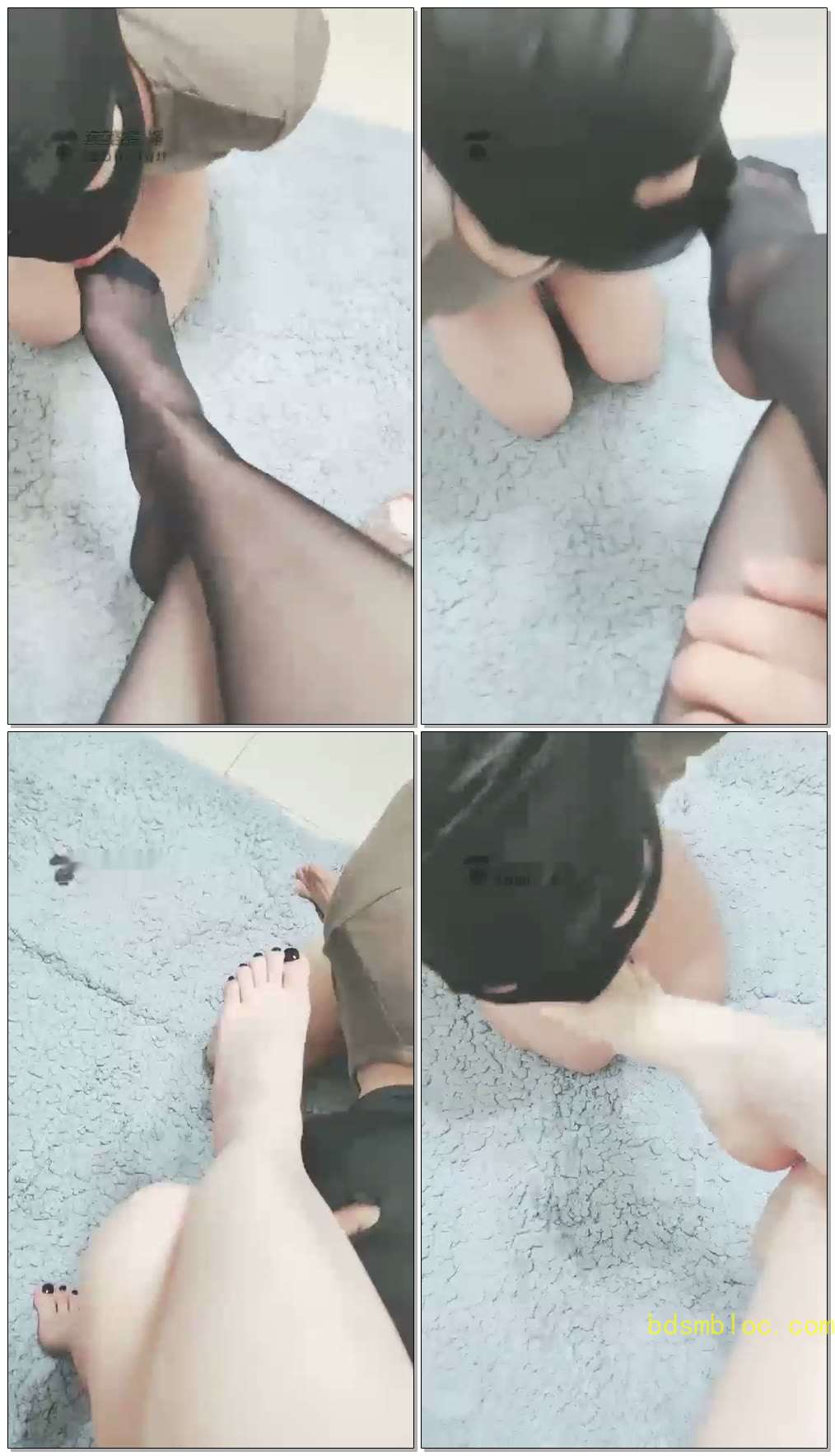 【灵竹S】专职脚奴伺候黑丝高跟嫩足