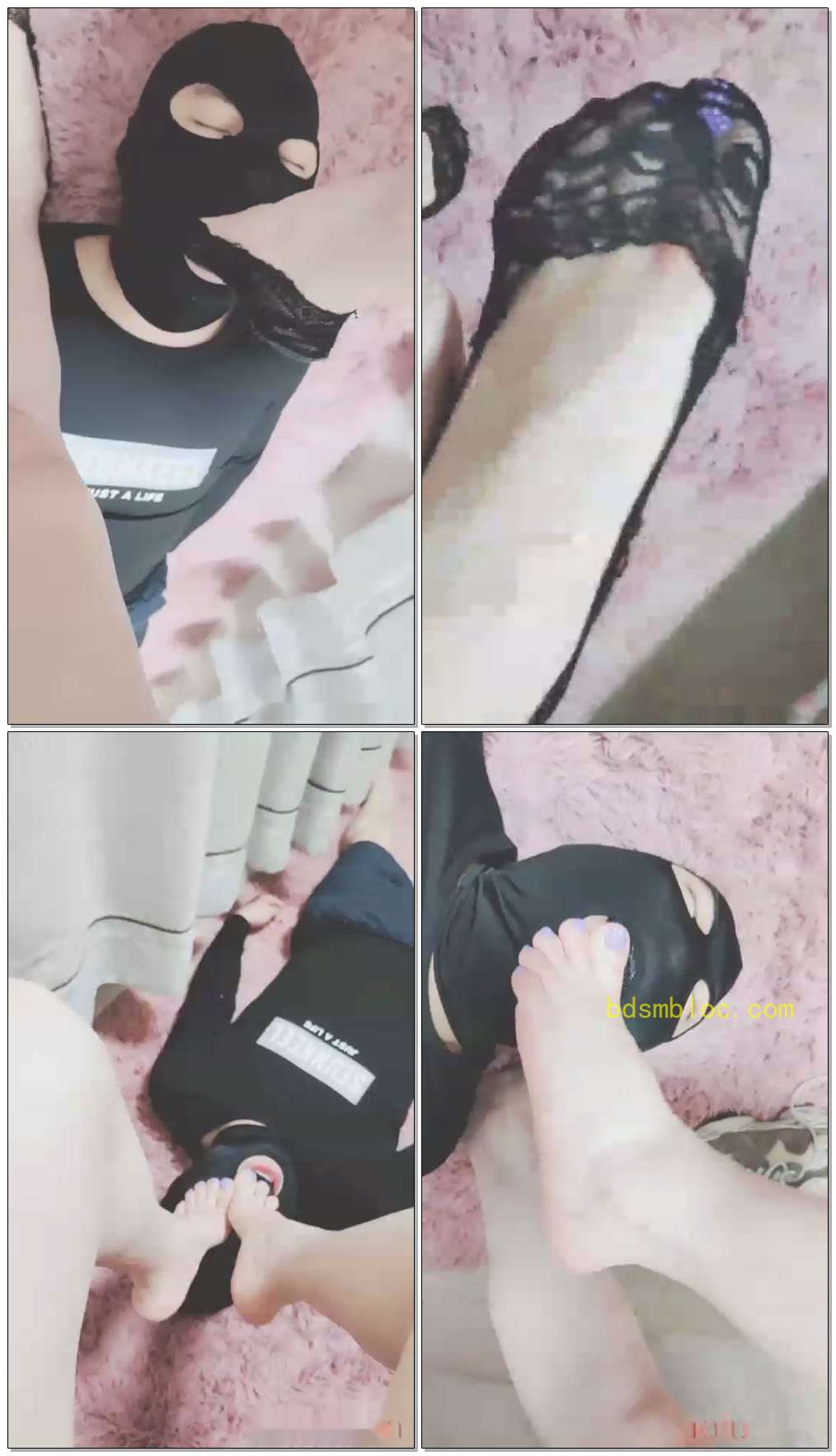 【灵竹】喂狗吃蕾丝船袜,精彩