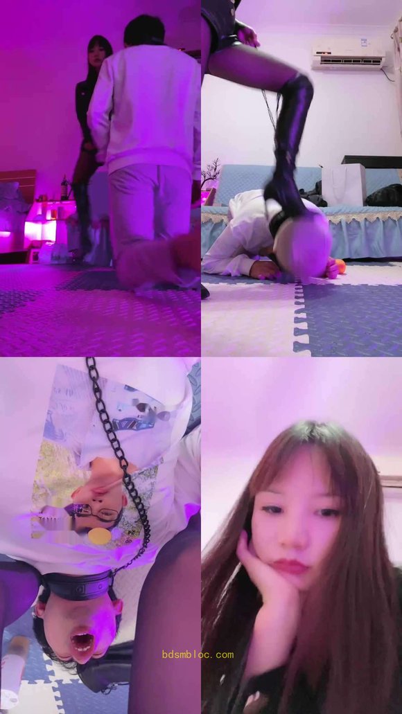 【东莞叶S】长靴诱惑男友做狗奴