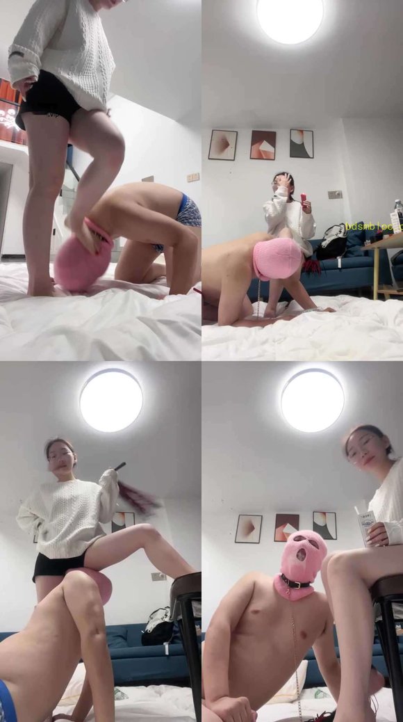 【吕雉大人】狗链遛狗/坐脸窒息/滴蜡舔裸足