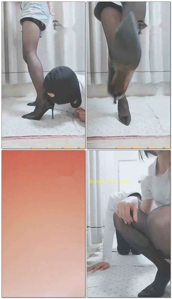 【夏琳】主人胯下的贱畜，跪舔，磕头，夹脖子