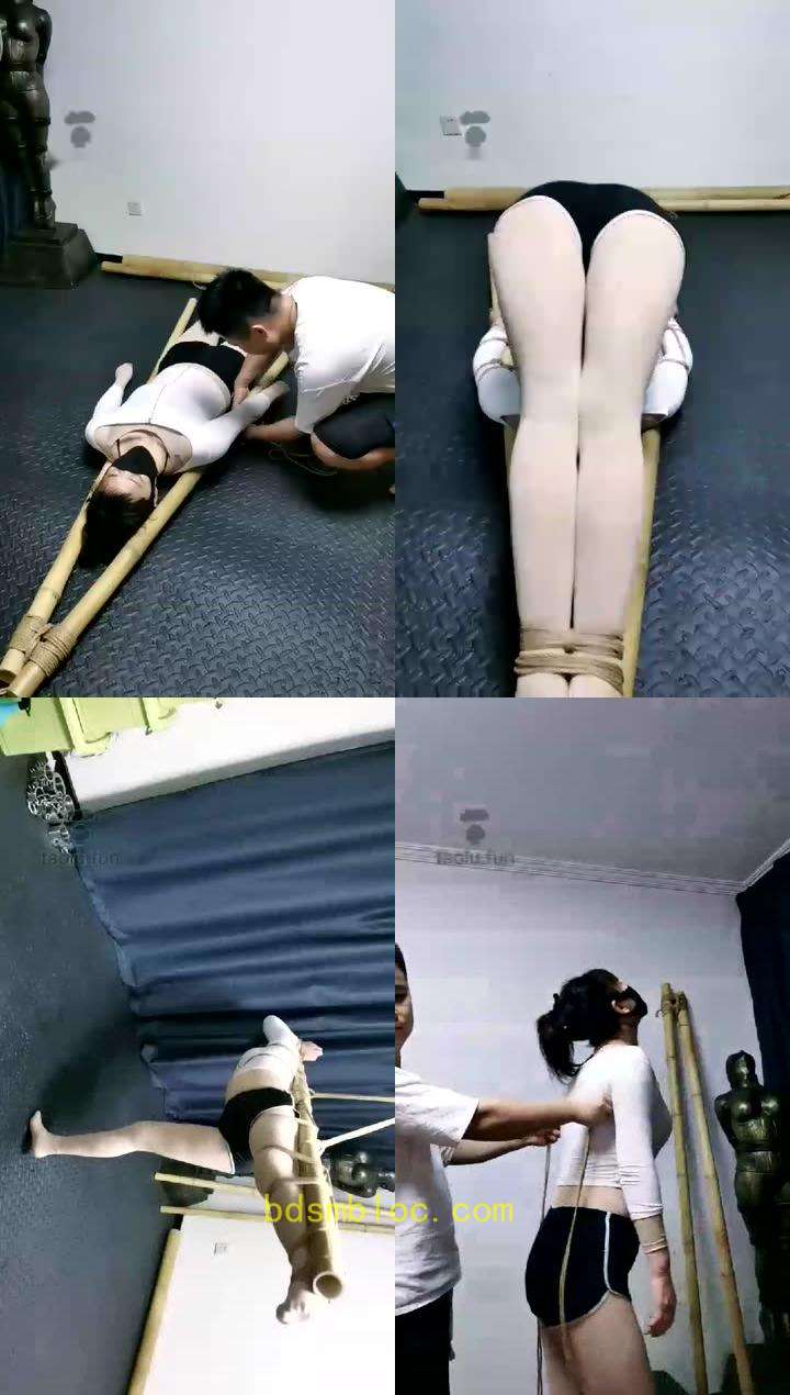 【紧缚体验室】竹杠麻绳女体