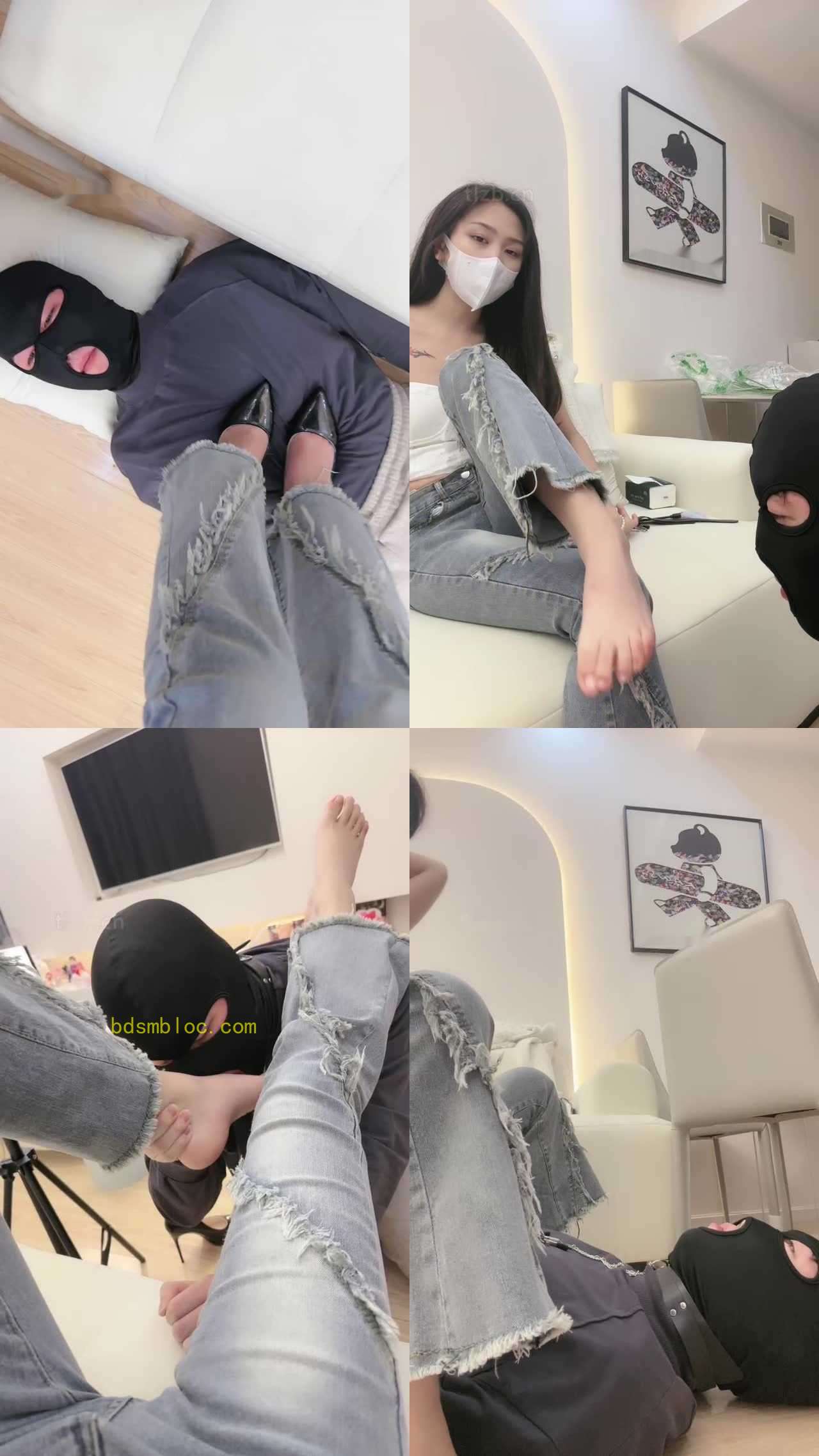 【乔妹】高跟全体重踩踏/裸足狂舔/掐乳/坐脸窒息