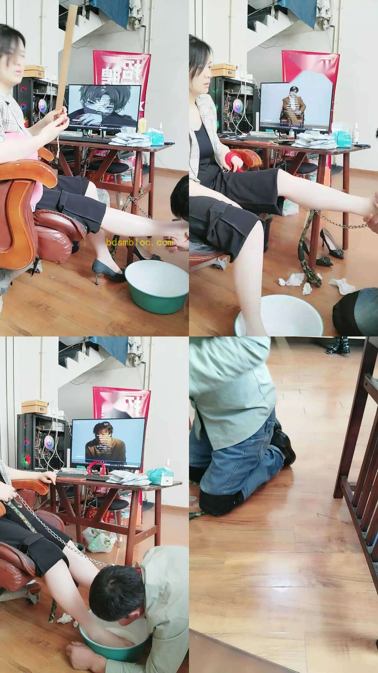 【疼痛挨打狗】给高白领女主洗脚（一）