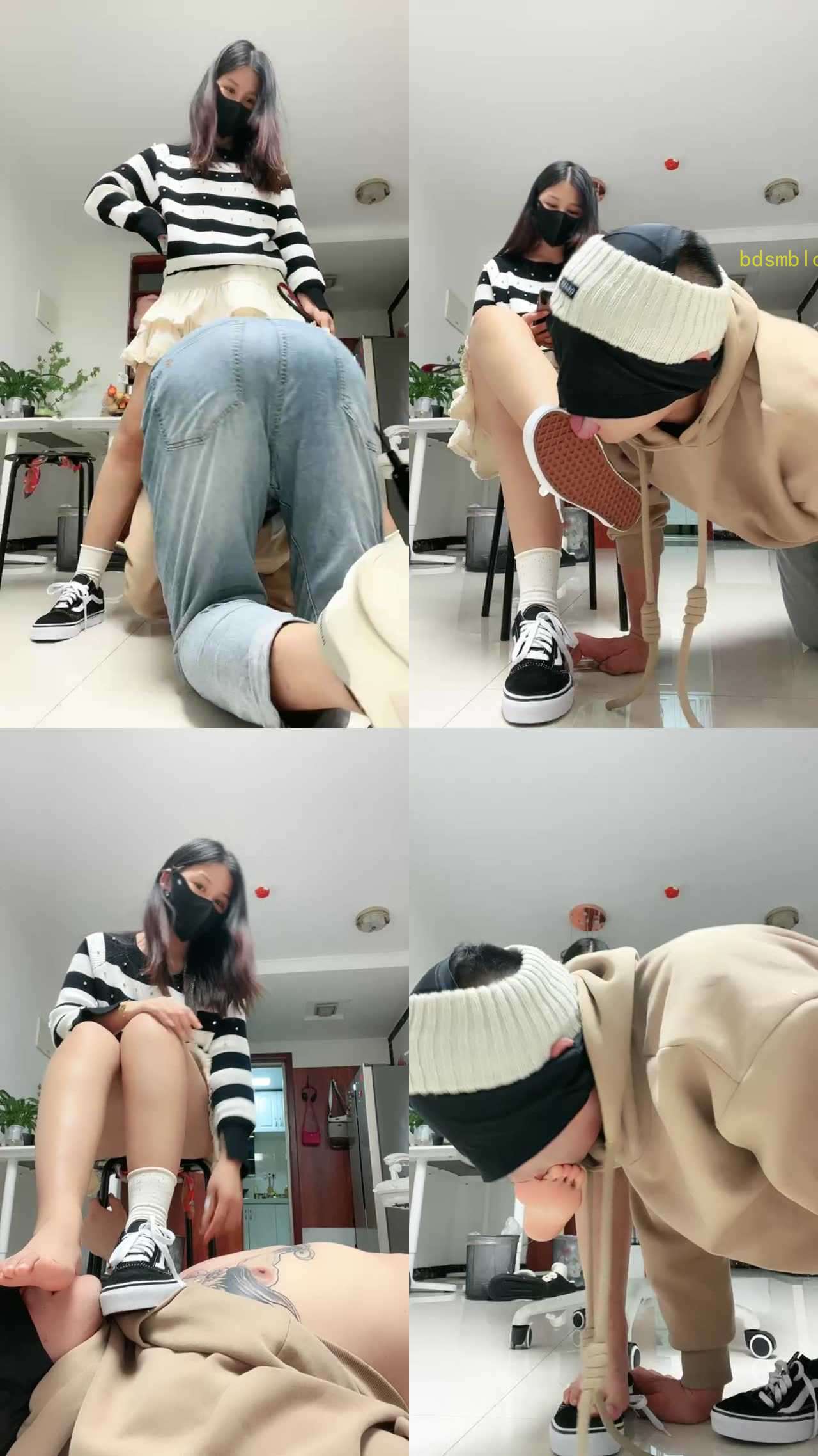 【露可大大】掐乳/沉浸式舔裸足/清理脏vans鞋/踩踏