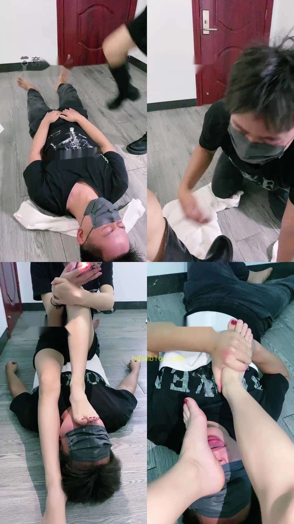【骨精精】长靴裸足全体重踩踏