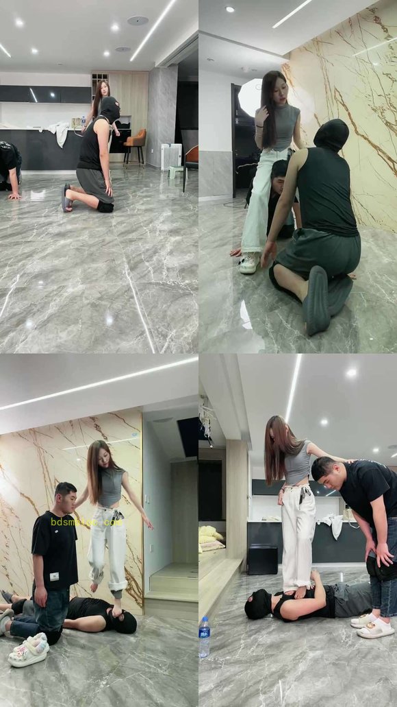 【麋鹿银儿】从不把狗当人的小蜜胜到发指的臭鞋踹头