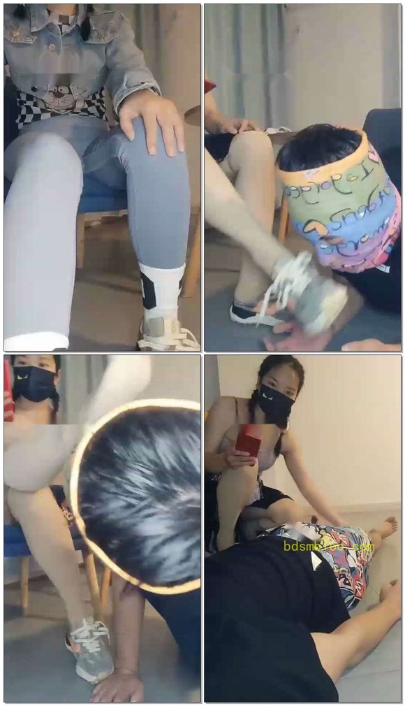 【果子一号】丝袜美腿高跟鞋小贱狗求褥