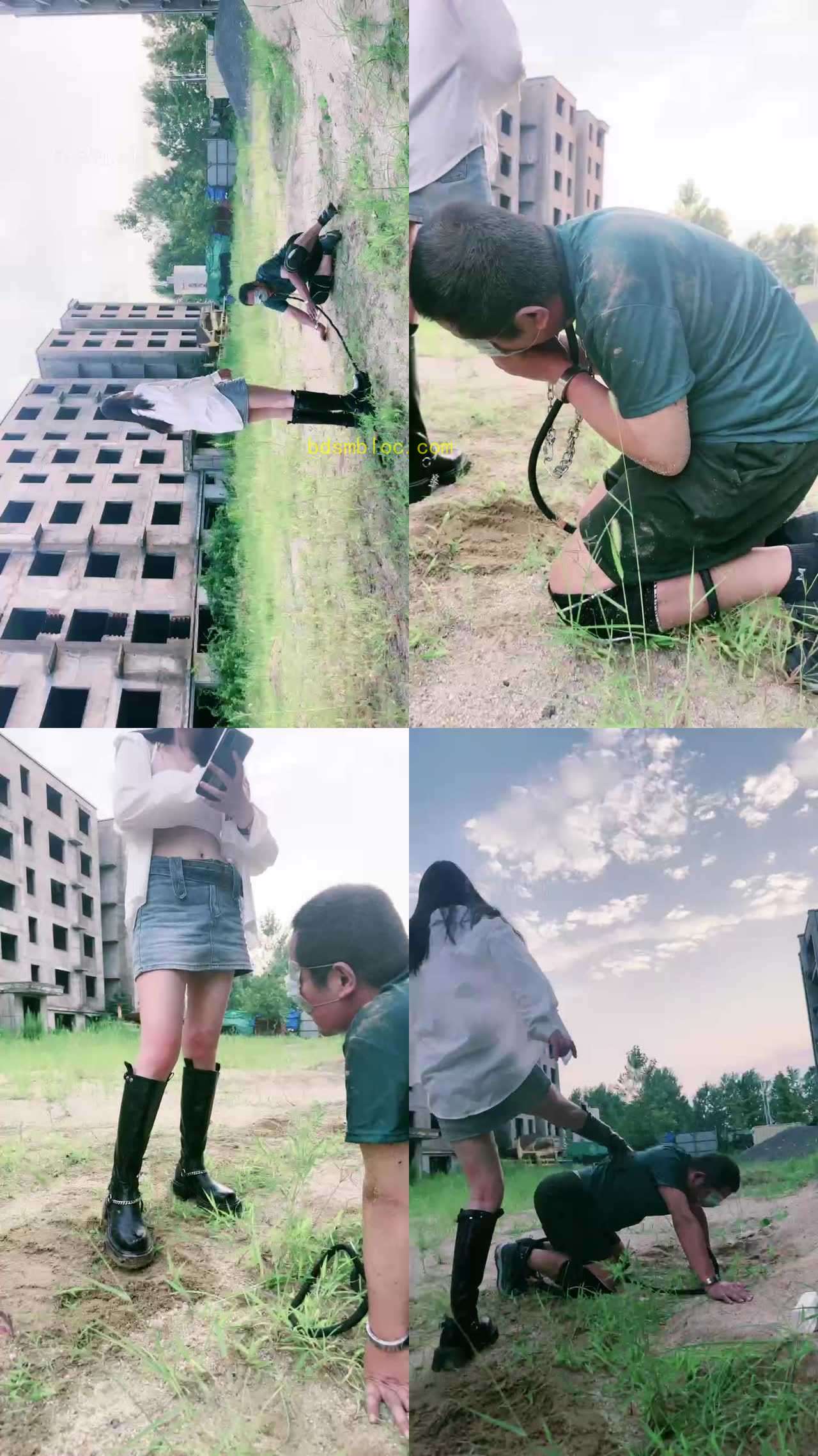 【宸宸】囚禁户外飞踹/强迫吃泥土