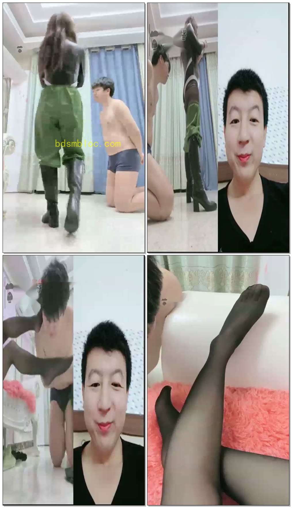 【兔粉粉女皇】耳光逼问，脱衣诱惑
