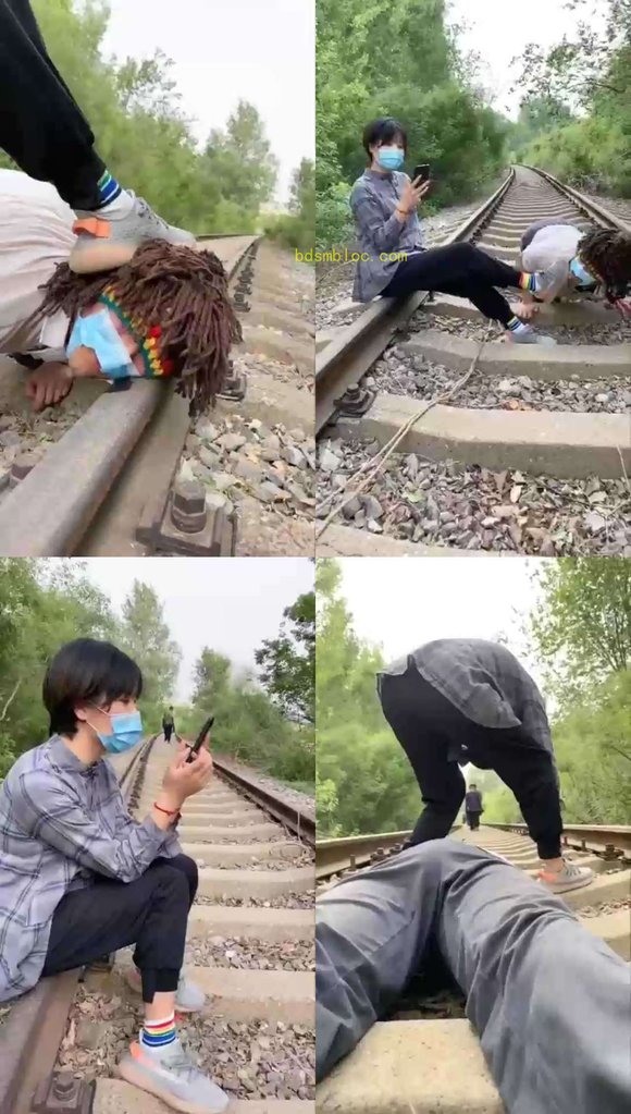 【美离子】户外铁路上刺激调教还有旁观者