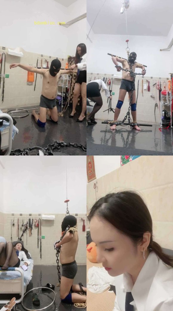 【蓝汐】刑架上超粗铁链囚禁