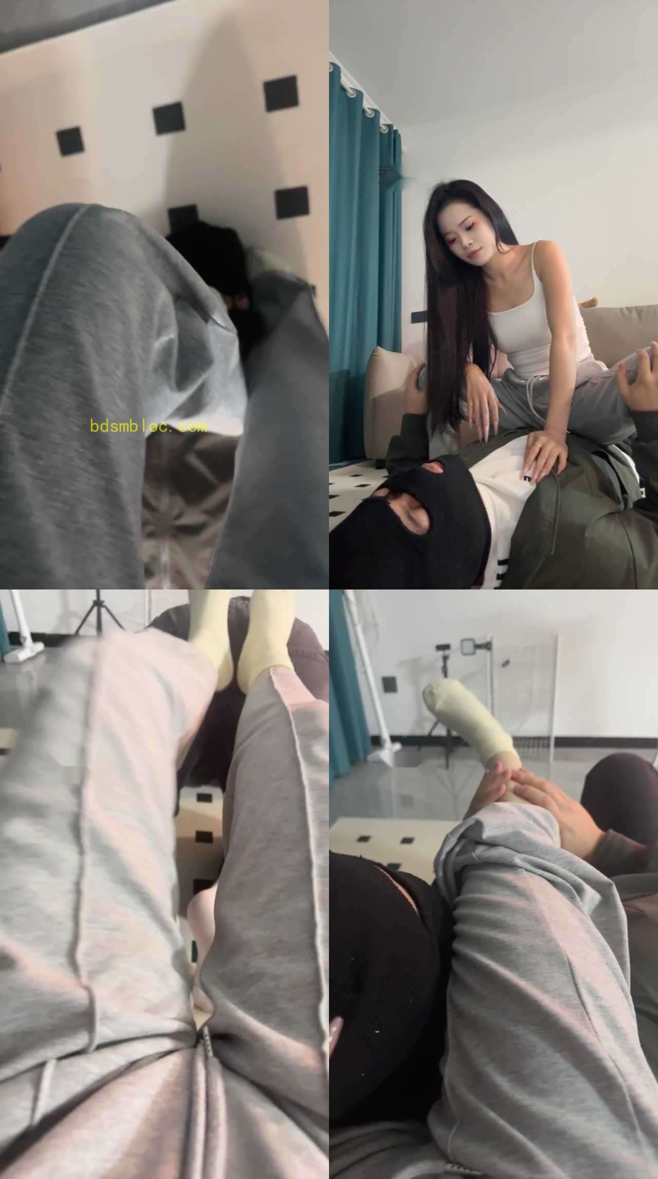 【辣辣】运动后原味白袜玩虐家奴