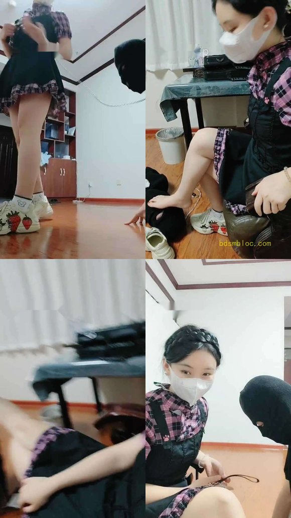 【申小悦】老爹鞋白棉袜-转胯骑马爬行/闻原味袜/耳光抽
