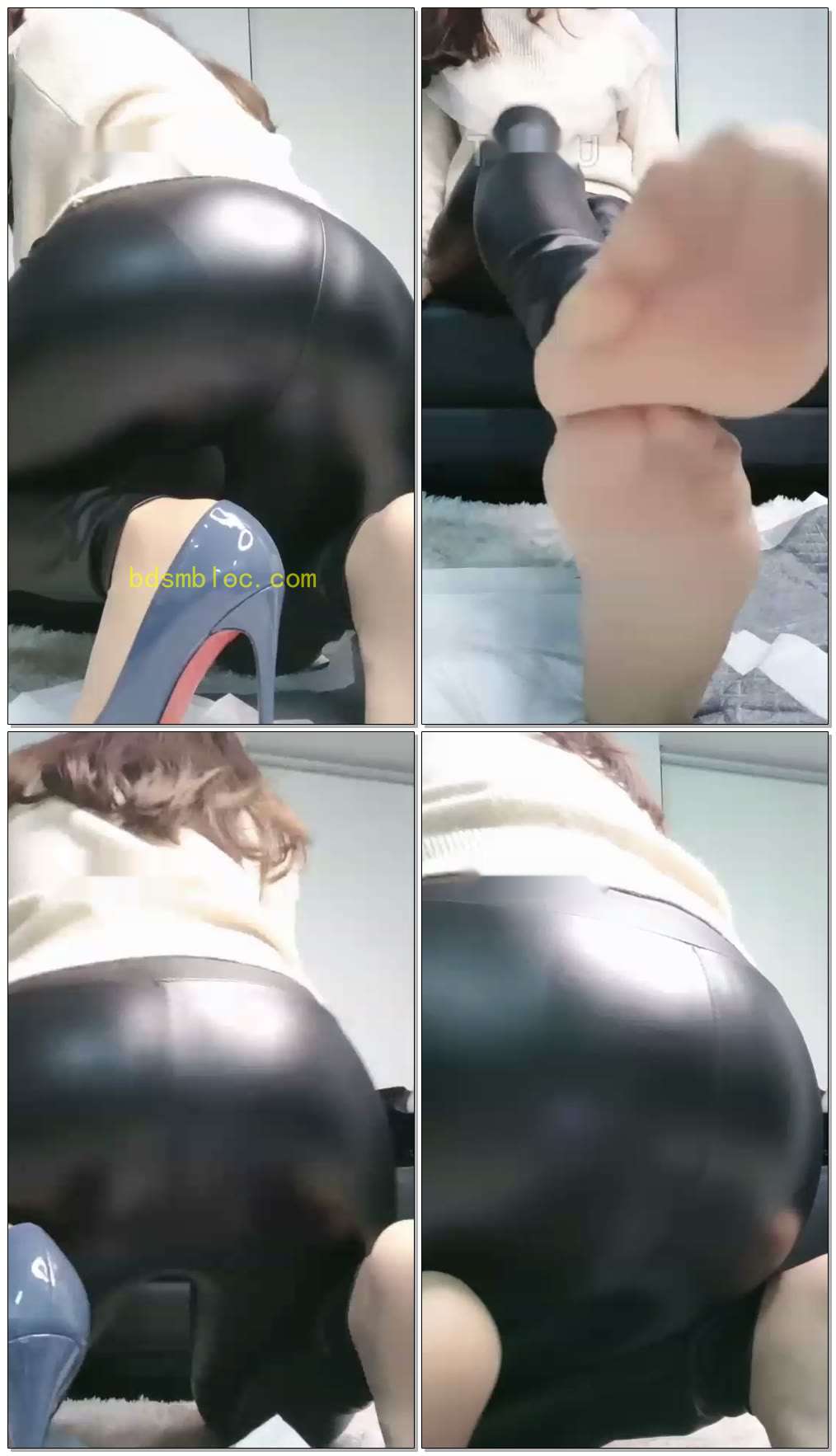 【咩祖】第一视角皮裤美臀课