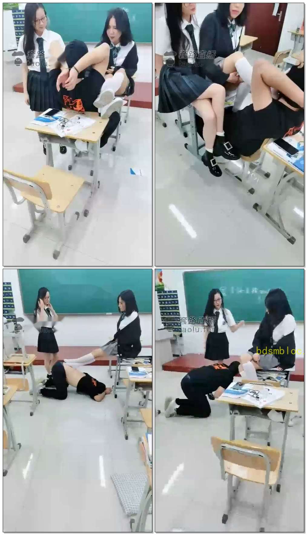 【笨笨狼】学校调教，白棉袜，白丝袜，校园霸凌