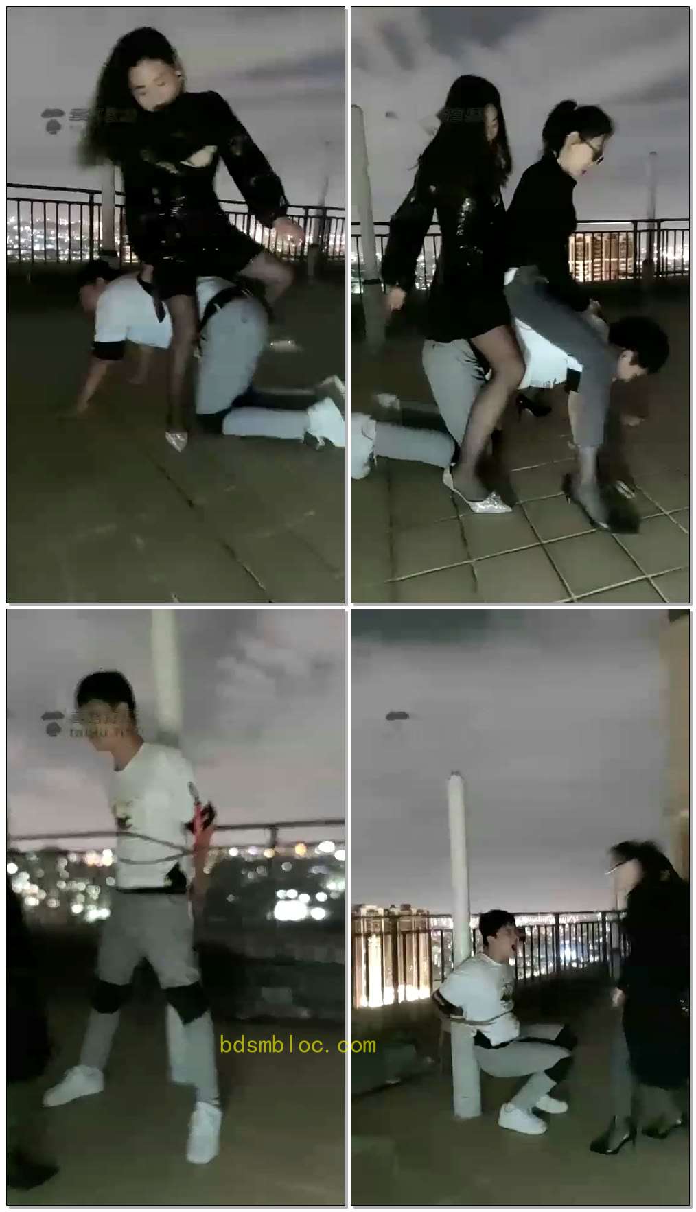 【涵涵11s】涵涵苏曼天台调教小奶狗
