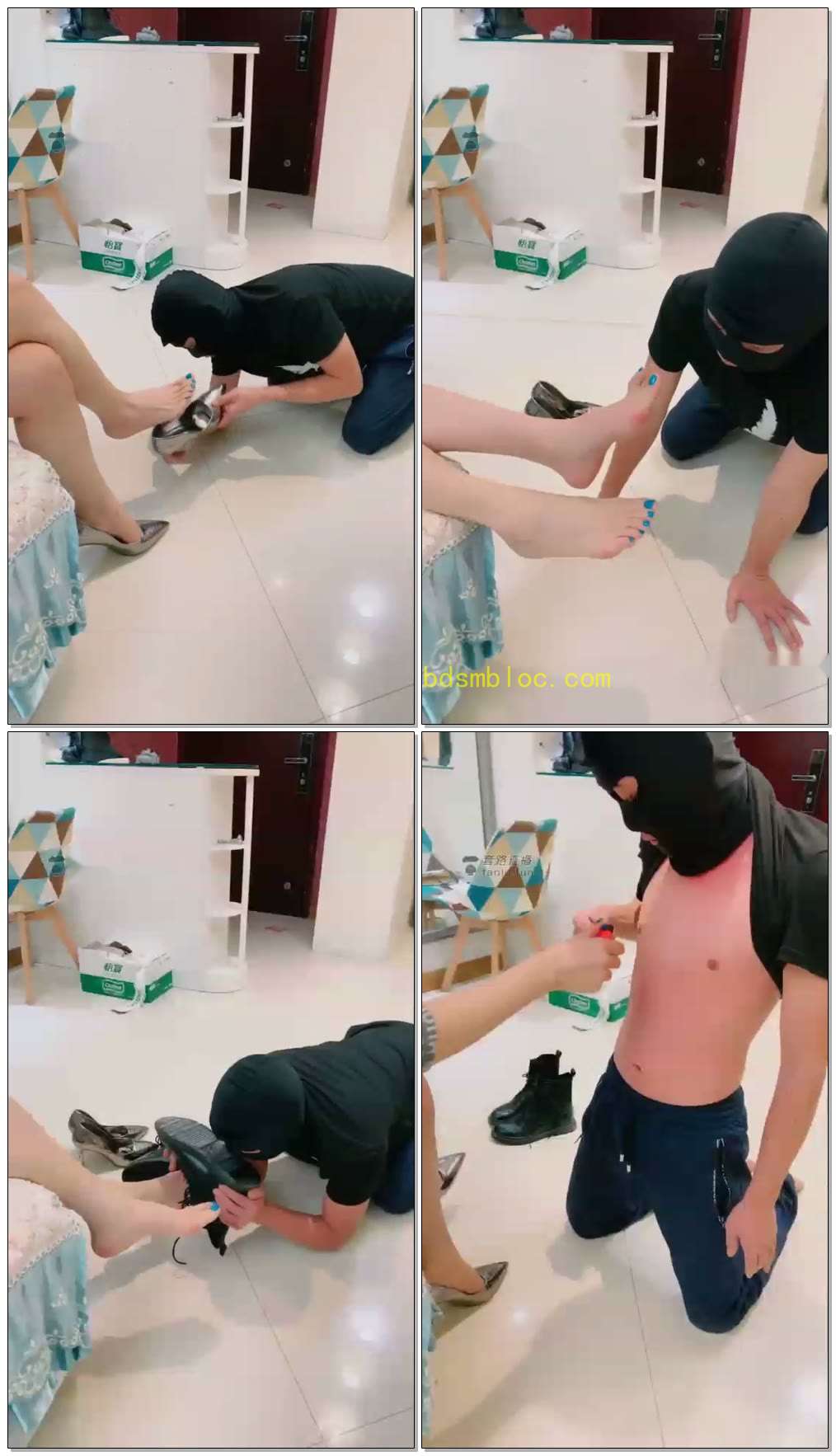 【丹丹S】踢裆，深喉，虐乳，掐大腿，藤条，圣水