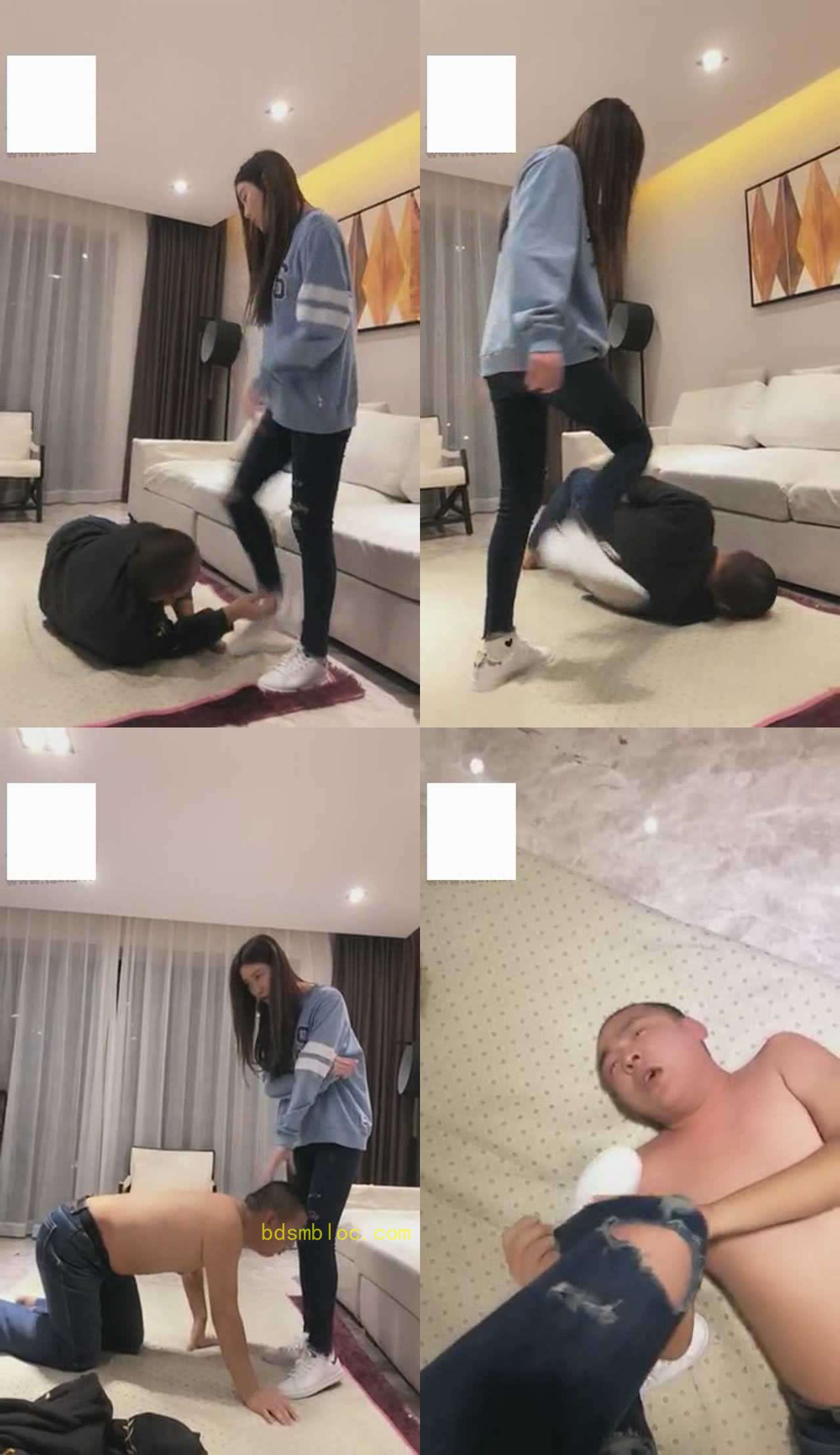 【艾丝】VIV运动鞋I暴力踢脸踢裆发泄必须踹脸出血