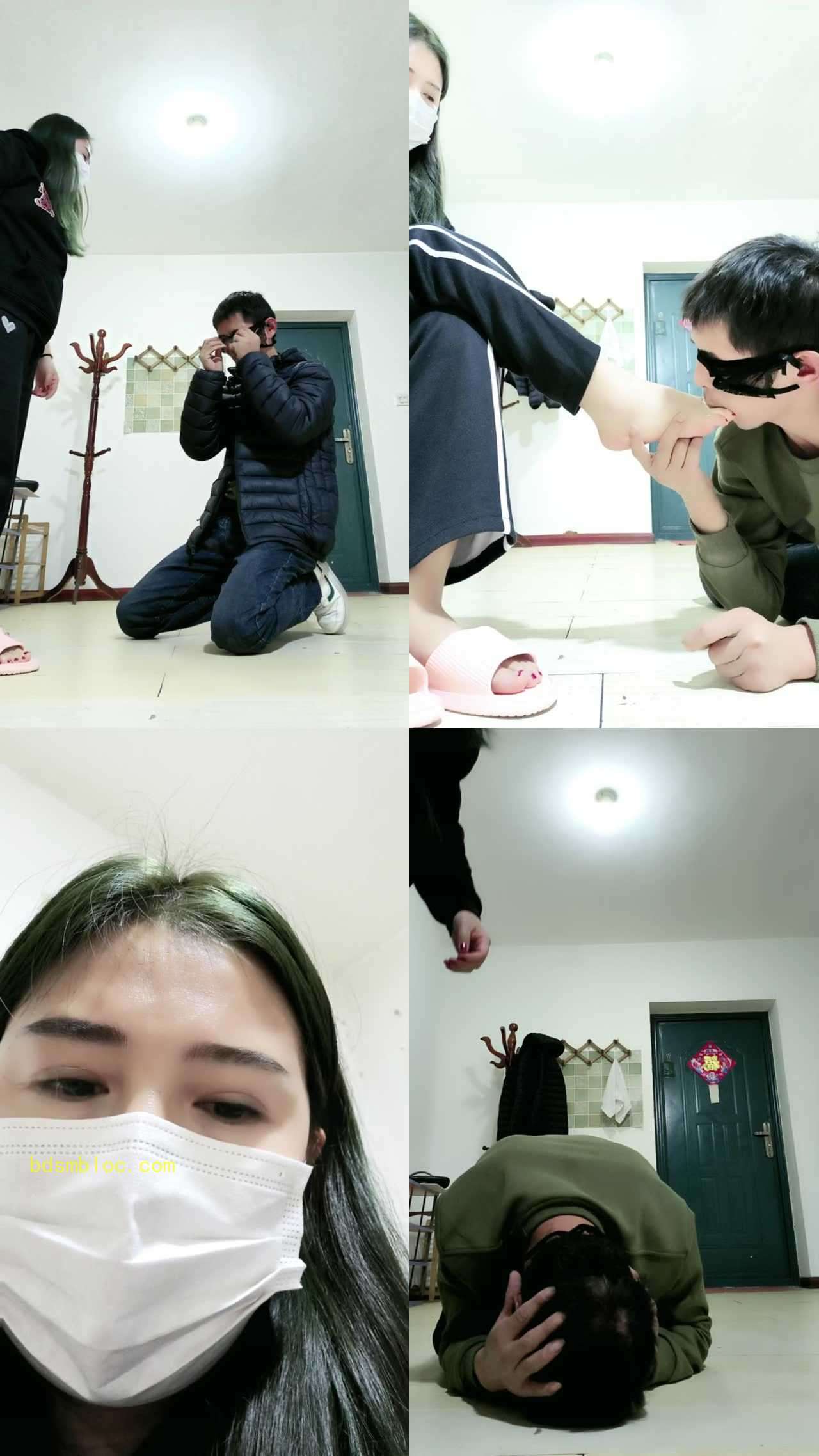 【青竹】舔脚深喉拧耳朵