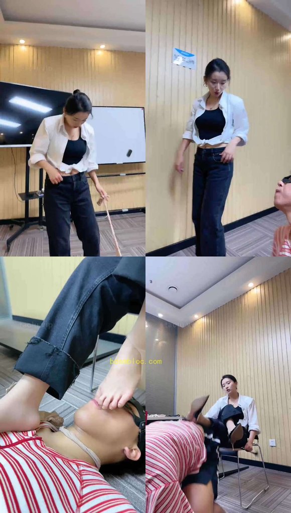 【潘妮女王】开发办公室新痰盂-高跟插嘴/钻胯坐垫【完整版】