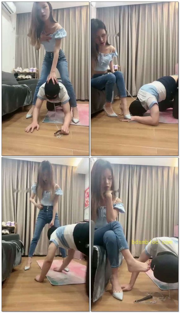 【诗诗S】惩罚迟到狗踩手耳光牛仔钻夸近距离舔鞋全程重口语言羞辱
