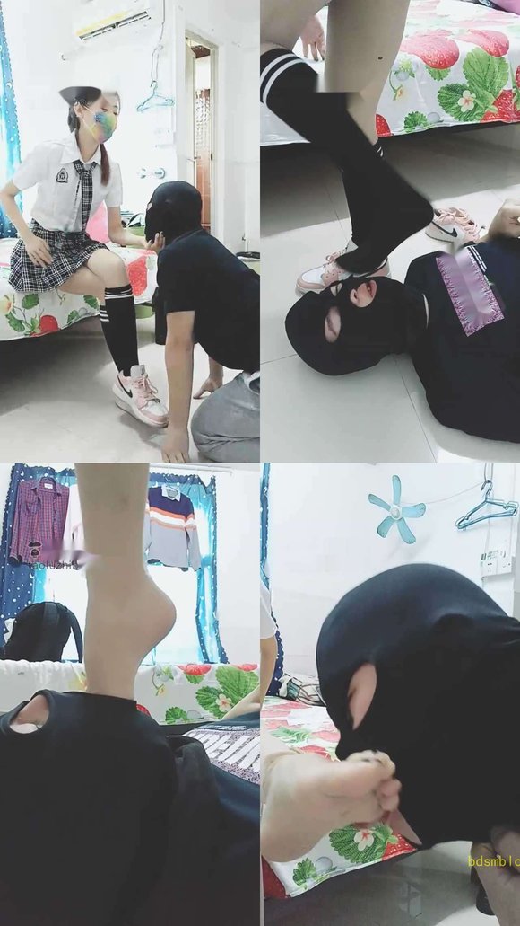 【美娜格格】学院风过膝袜深喉