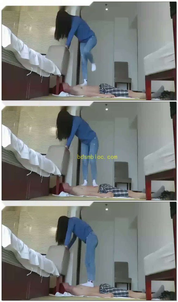 【画师女主】白棉袜高跃跳踩跑步虐下！