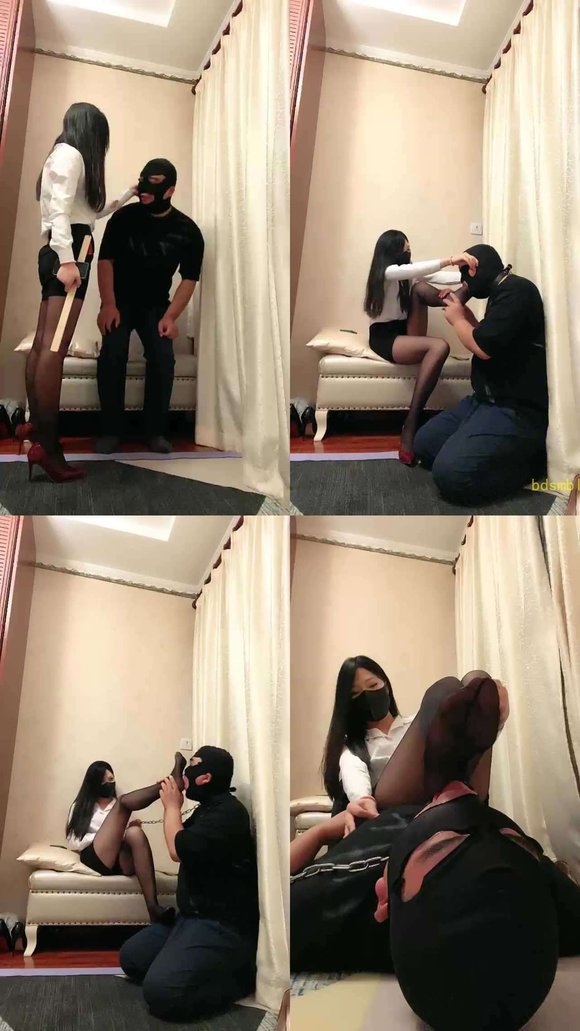 【艾拉】揪耳朵/戒尺虐打/耳光/黑丝脚狂舔