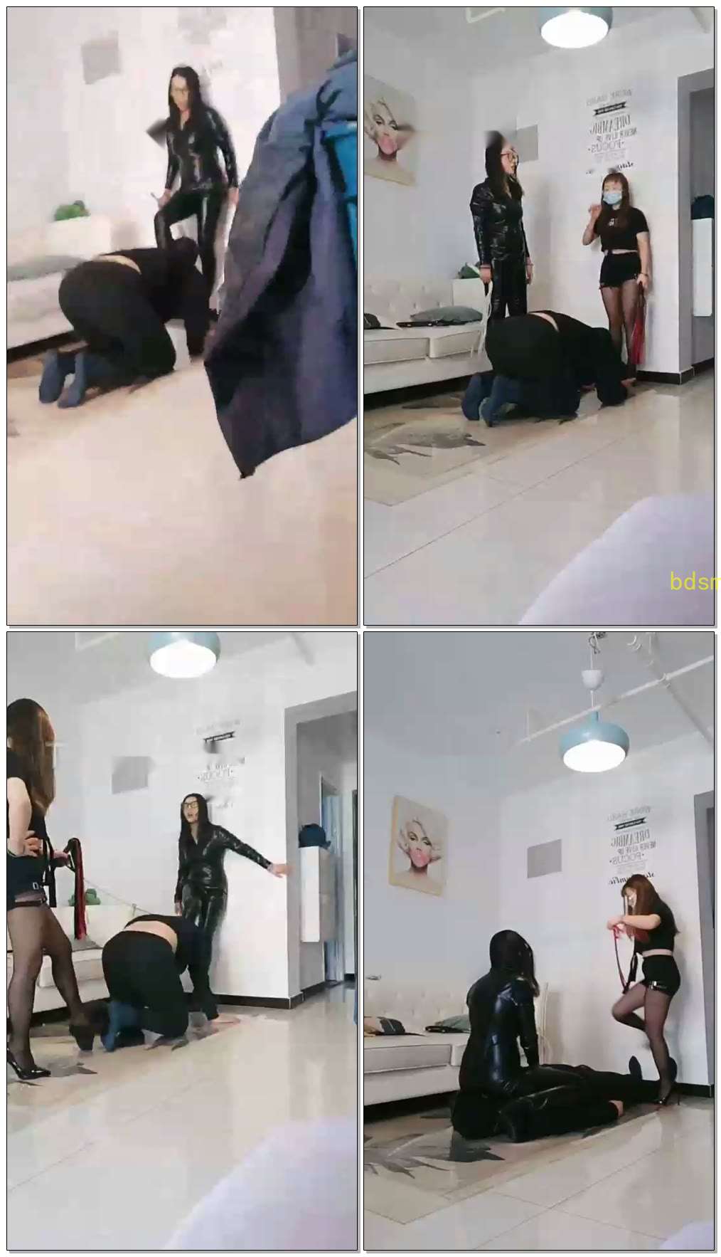 【伊兮夫妻】双女主修理贱狗