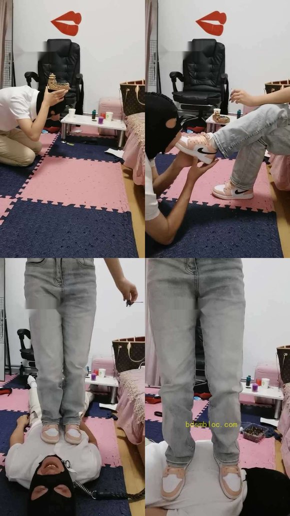【海绵大大】学生S/AJ鞋强迫狗舔