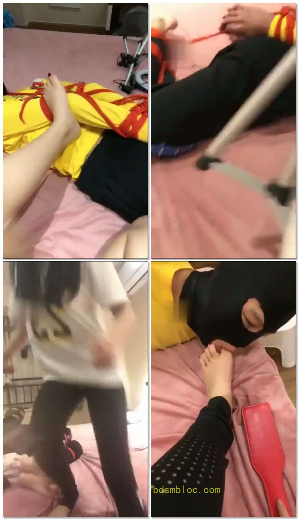 【橙子小祖宗】捆绑袜子塞嘴疯狂家暴
