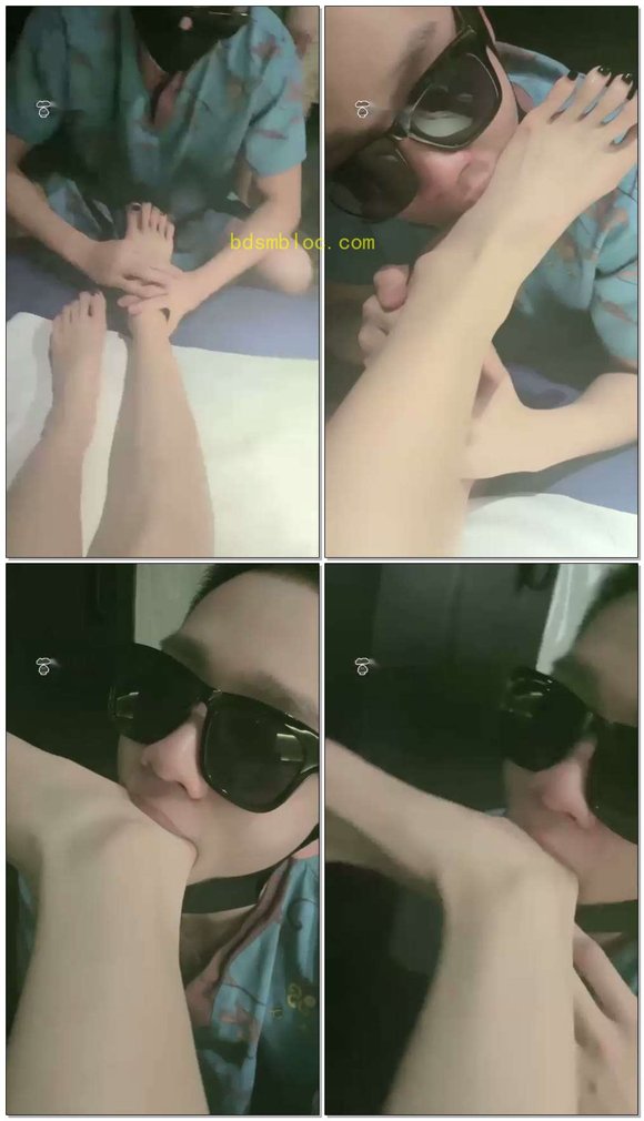 【桃子大大】没想到男技师是只恋足狗