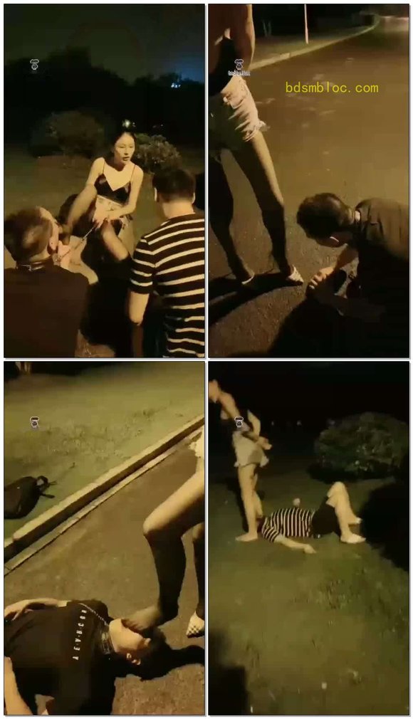 【诺曦s】户外调教贱狗，偶遇素人