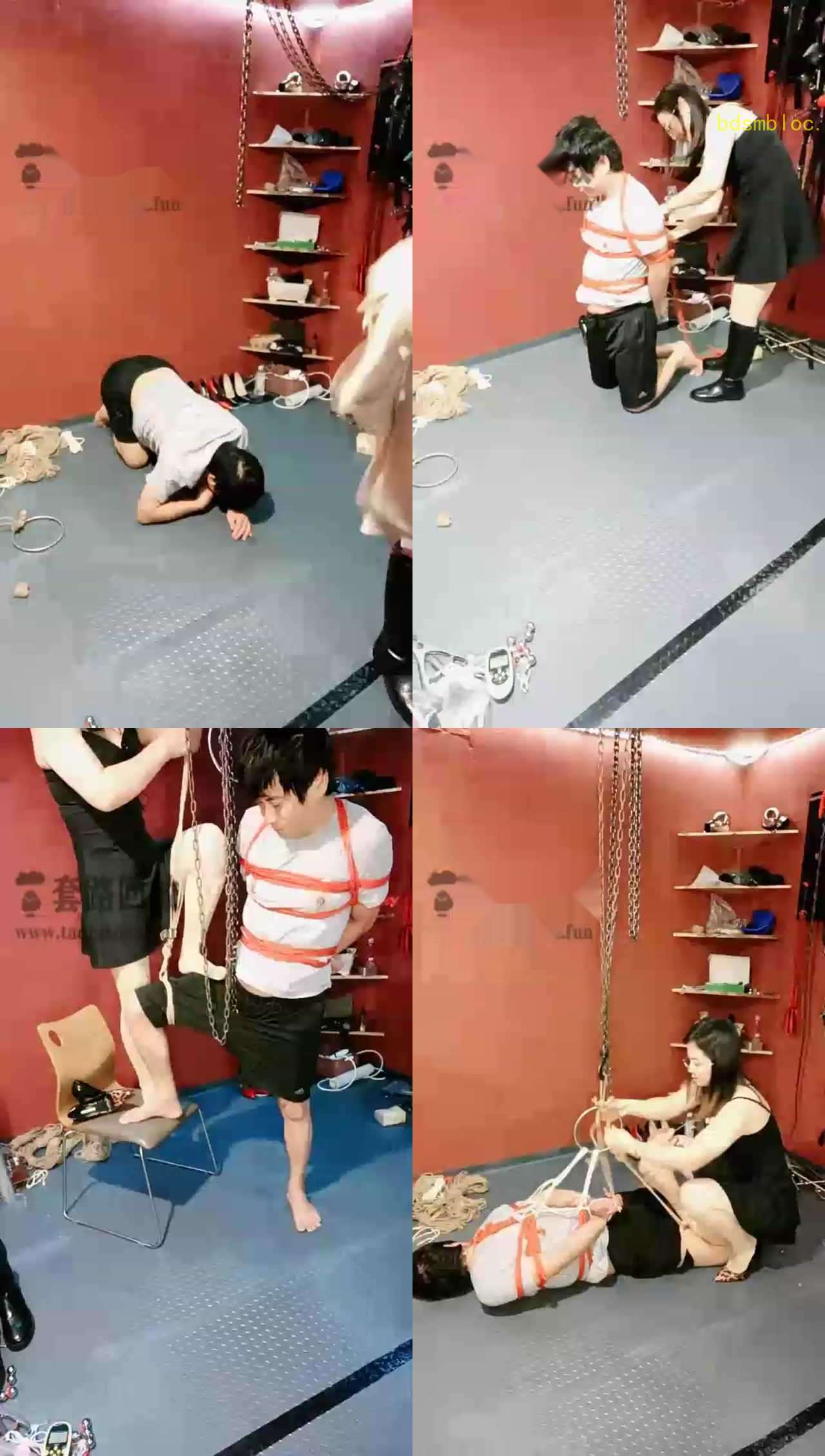 【唯雅S】踩踏调教，吊起来踩踏