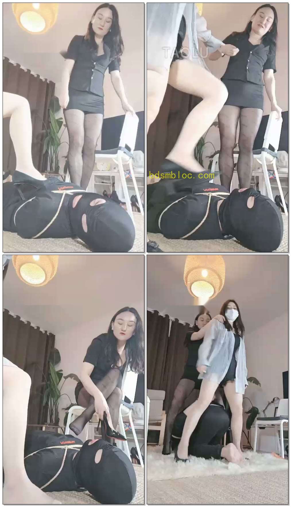 【飞扬女王&amp;巴莉女王】闺蜜一起丝袜高跟挑逗畜生