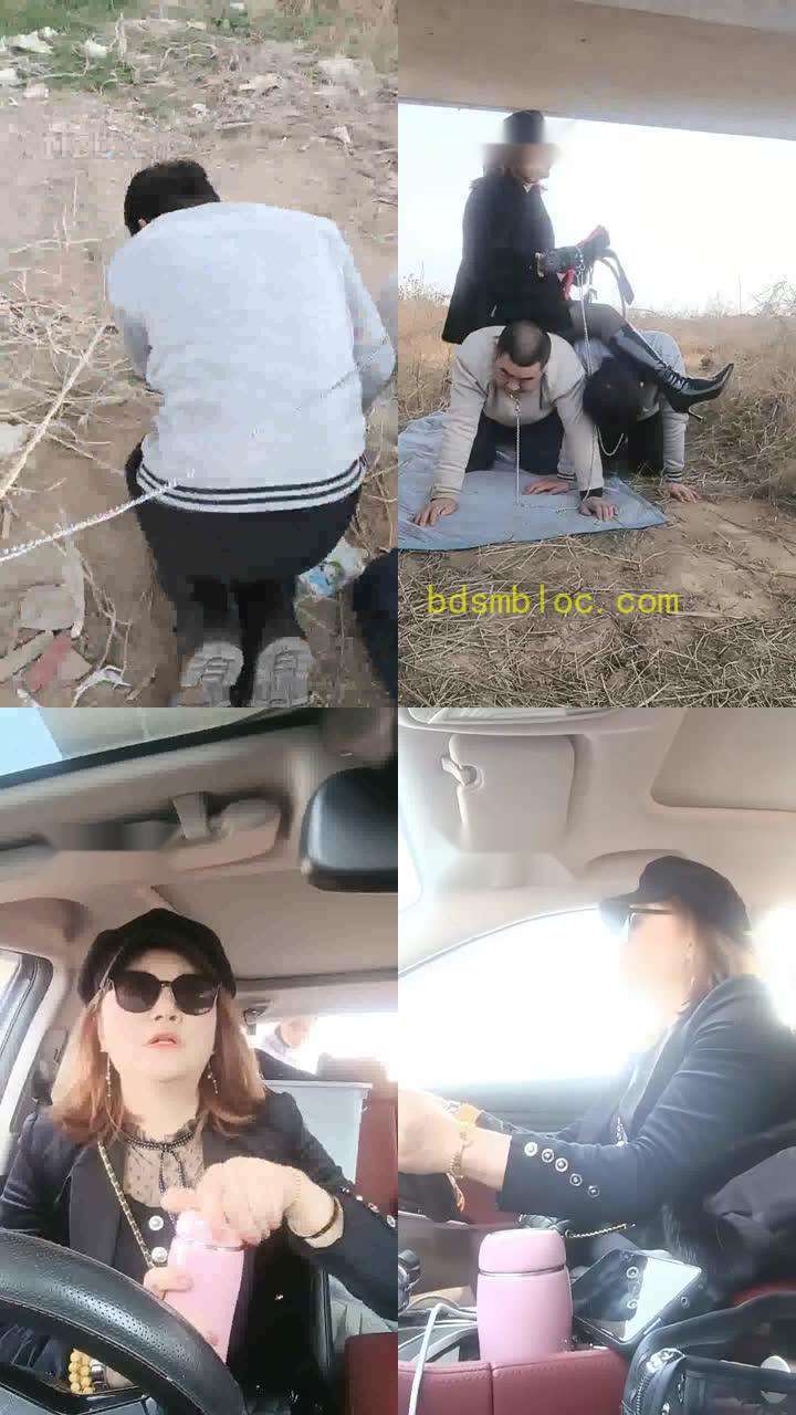 【乐爷】野外桥下和双奴玩游戏