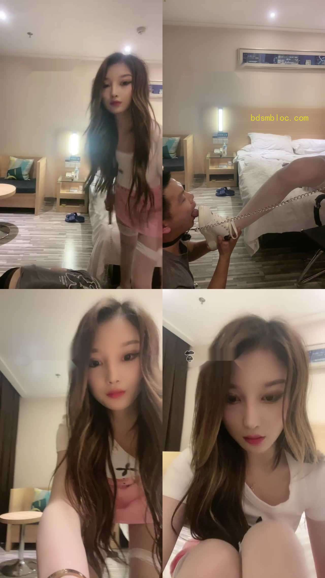 【馨怡】被精神小妹白丝蹂躏辱