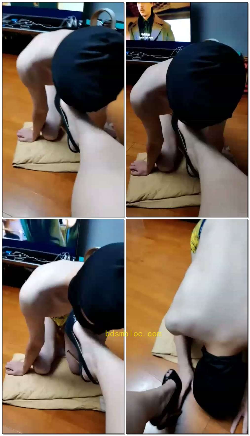 【黑水晶S】舔脚，虐乳