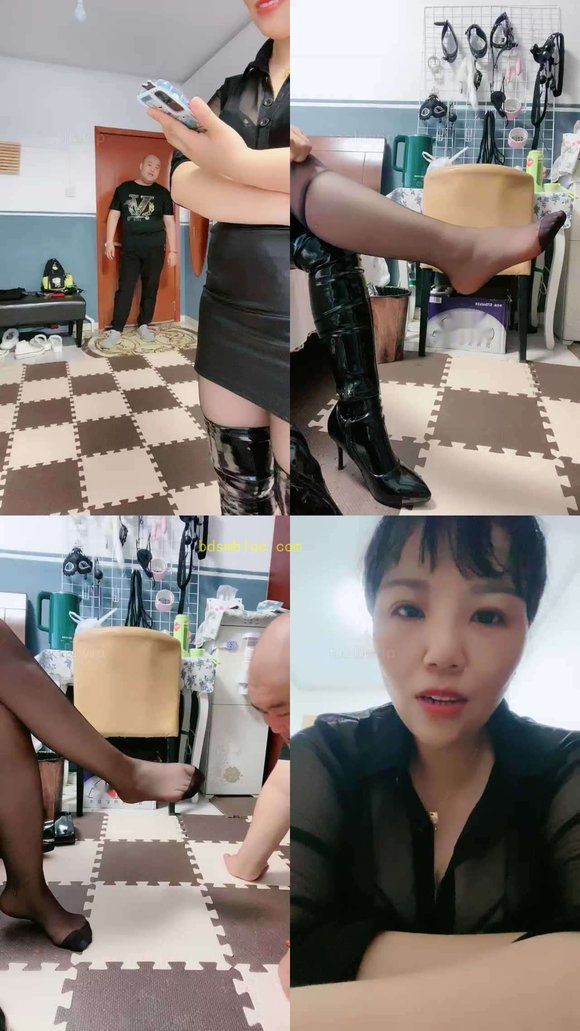 【佳琪女王】外卖员被调-转胯/舔皮靴/喝口水