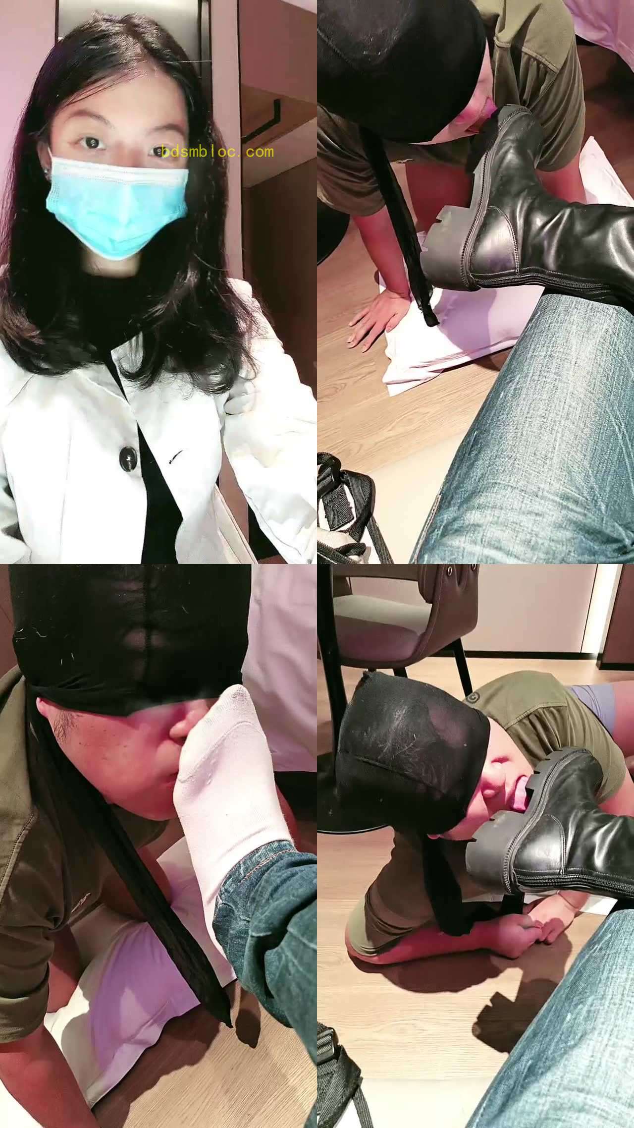 【绮语】舔长靴脏棉袜/抽耳光