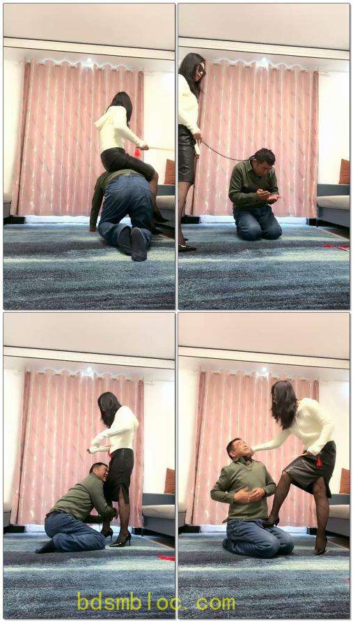 【婉婷殿下】重度荆条暴打50岁老贱狗