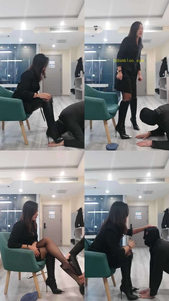 【冷御女王】长靴S辱脚下贱奴才